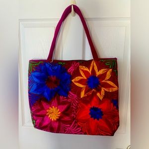 Guatemalan hand embroidered handbag.